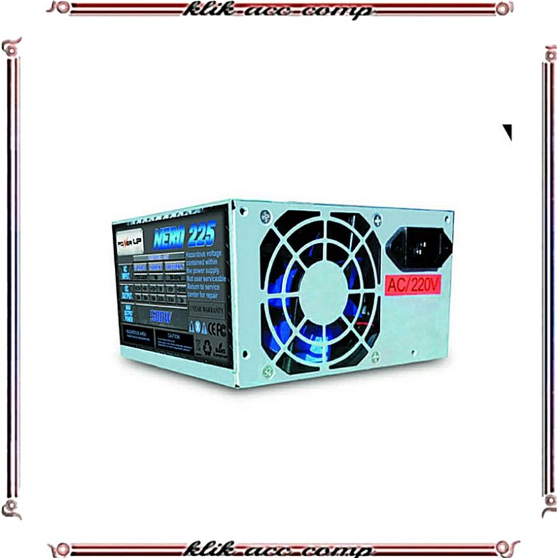 Power Supply Power UP Nero225 Cool Silent 500W Fan 12cm