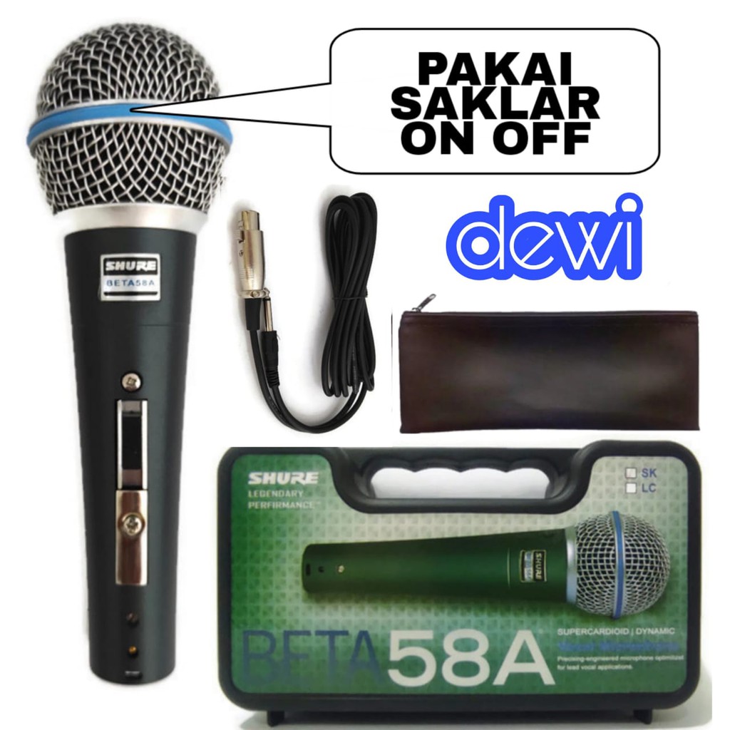 MIC BETA 58A SK (SAKLAR ON OFF) BETA58A SK / MIC BETA 58A LC (TANPA ON OFF) BETA58A  LC