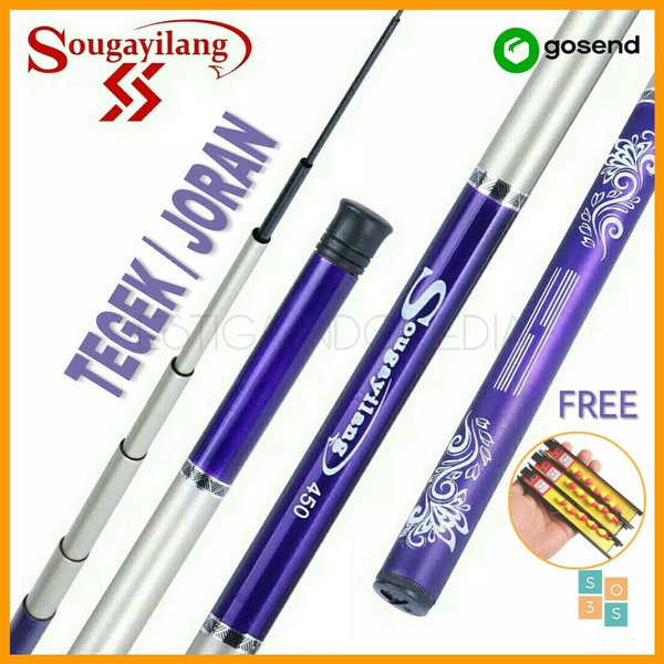 Joran Tegek Merk Sougayilang Free Leader Siap Pakai