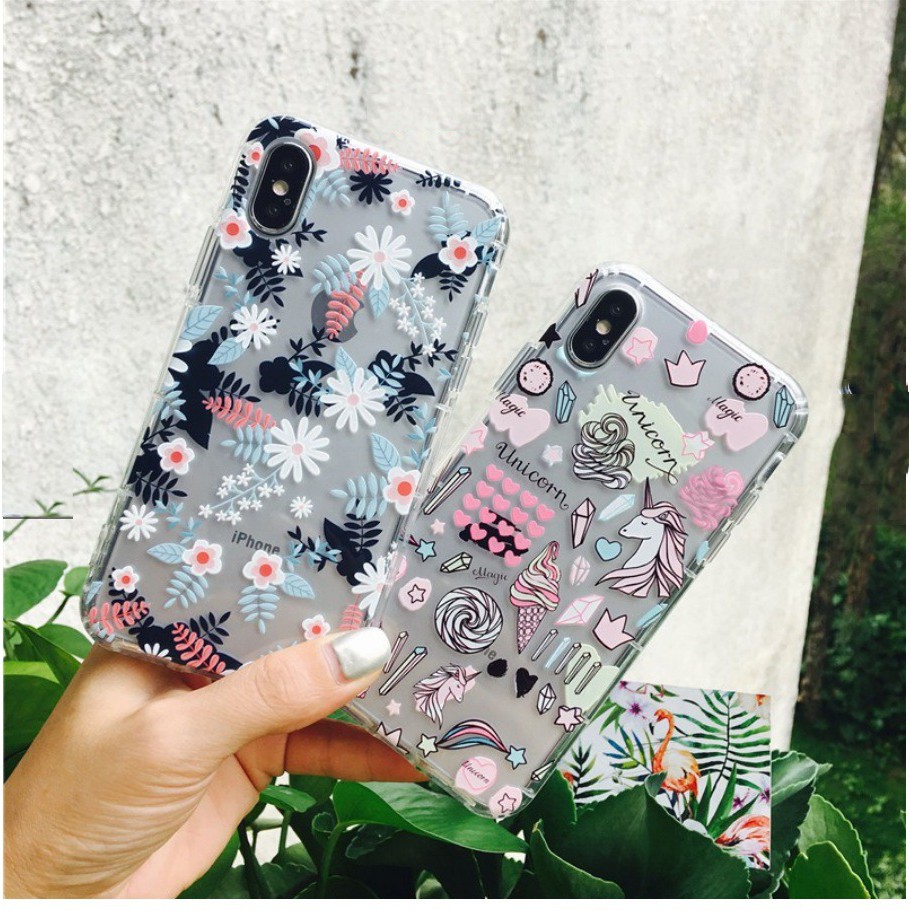 summer unicorn anticrack case iphone x xr samsung a5 2017 a7 2018 oppo r7s a15 a5s vivo v7 redmi 6a