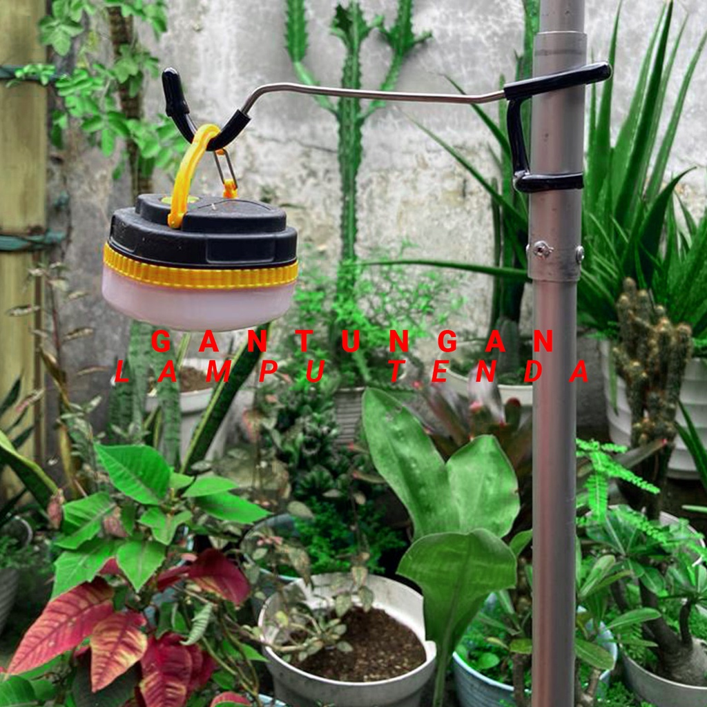 Gantungan lampu tiang - Gantungan lampu tenda - Cantolan lampu tiang - camping holder lamp