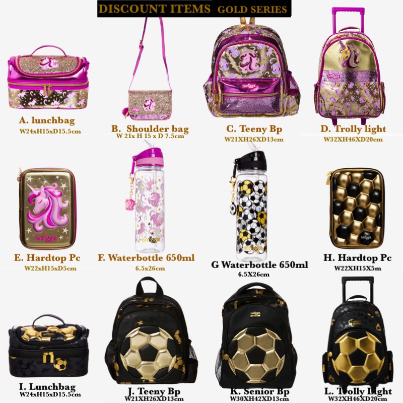  SMIGGLE  DISCOUNT ITEMS READY STOCK GOLD SERIES Shopee 