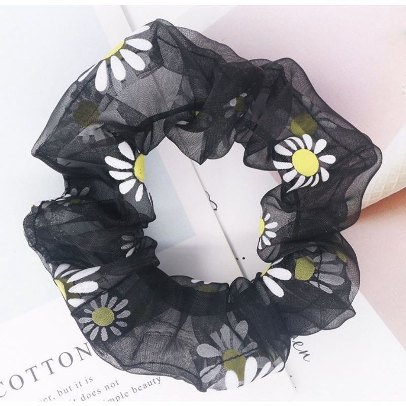 Ikat Rambut Polos Warna Warni / Women Hair Tie/ Kuncir Rambut Wanita-Hitam Matahari