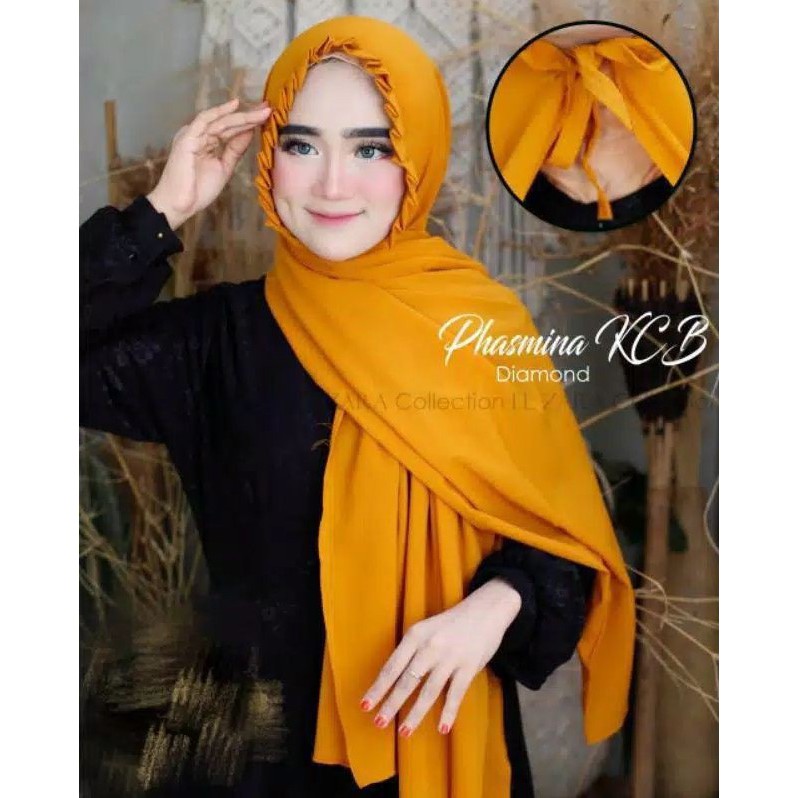 PASHMINA TALI LIPIT KCB GERIGI 175x75 HIJAB PASMINA DIAMOND 100% PREMIUM LEBIH ADEM FASHION JILBAB M