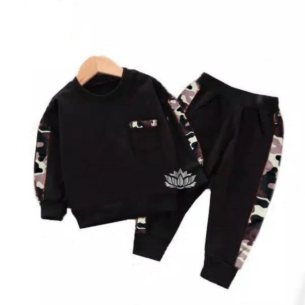 BO - SETELAN SWEATER LORENG / SETELAN SWEATER ANAK / SETELAN ANAK / SETELAN TERLARIS ANAK-ANAK / SET