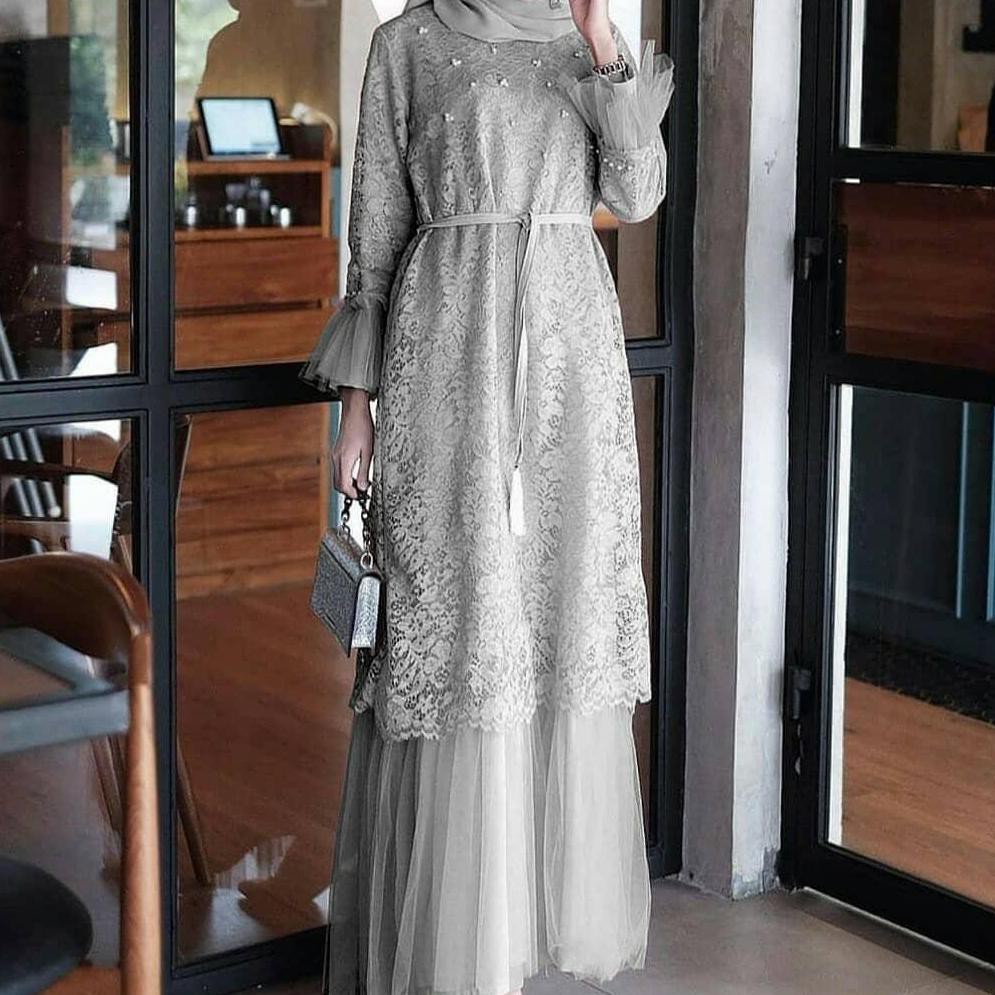 Humaira Dress / Gamis Brukat / Gamis Wanita Terbaru 2021 / Baju Pesta Wanita