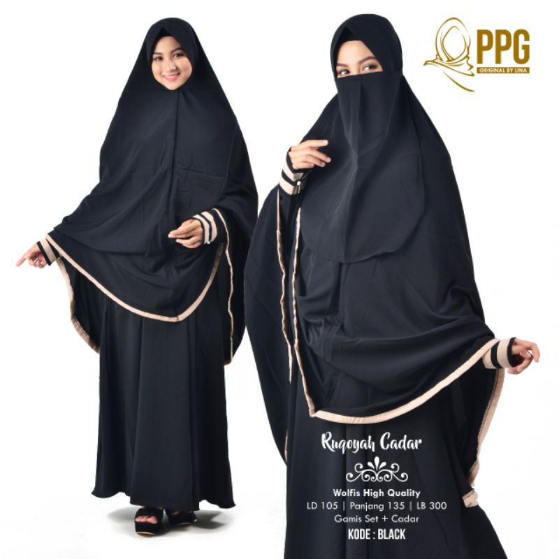 Gamis set hijab plus cadar/gamis syar'i