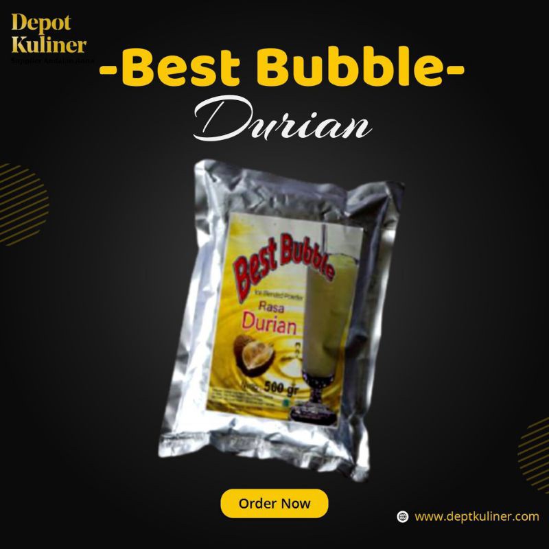 Bubuk Minuman Kekinian Best Bubble Rasa Durian 500GR