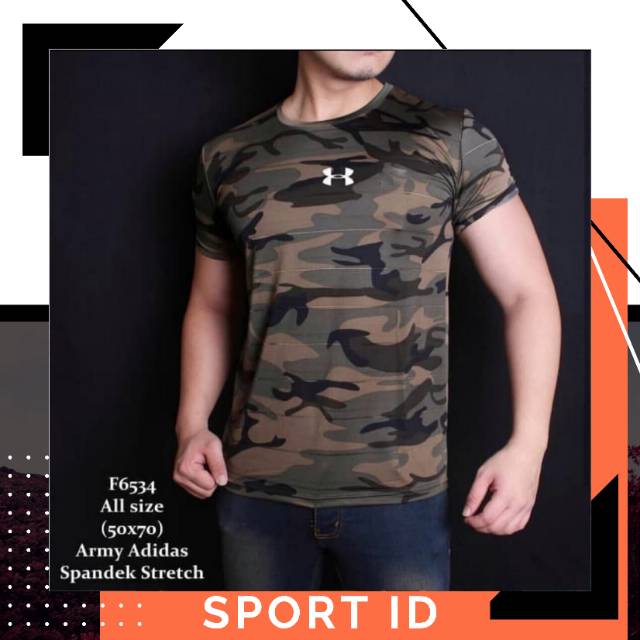 BAJU KAOS PRIA ARMY GYM FITNESS