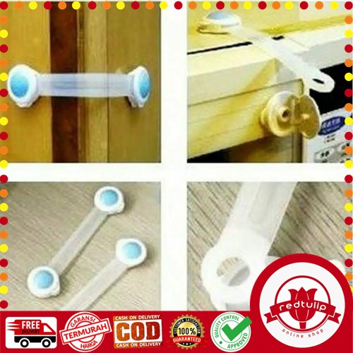 Pengaman Pelindung Pintu Lemari Laci Kulkas Bayi Baby Safety Lock Band