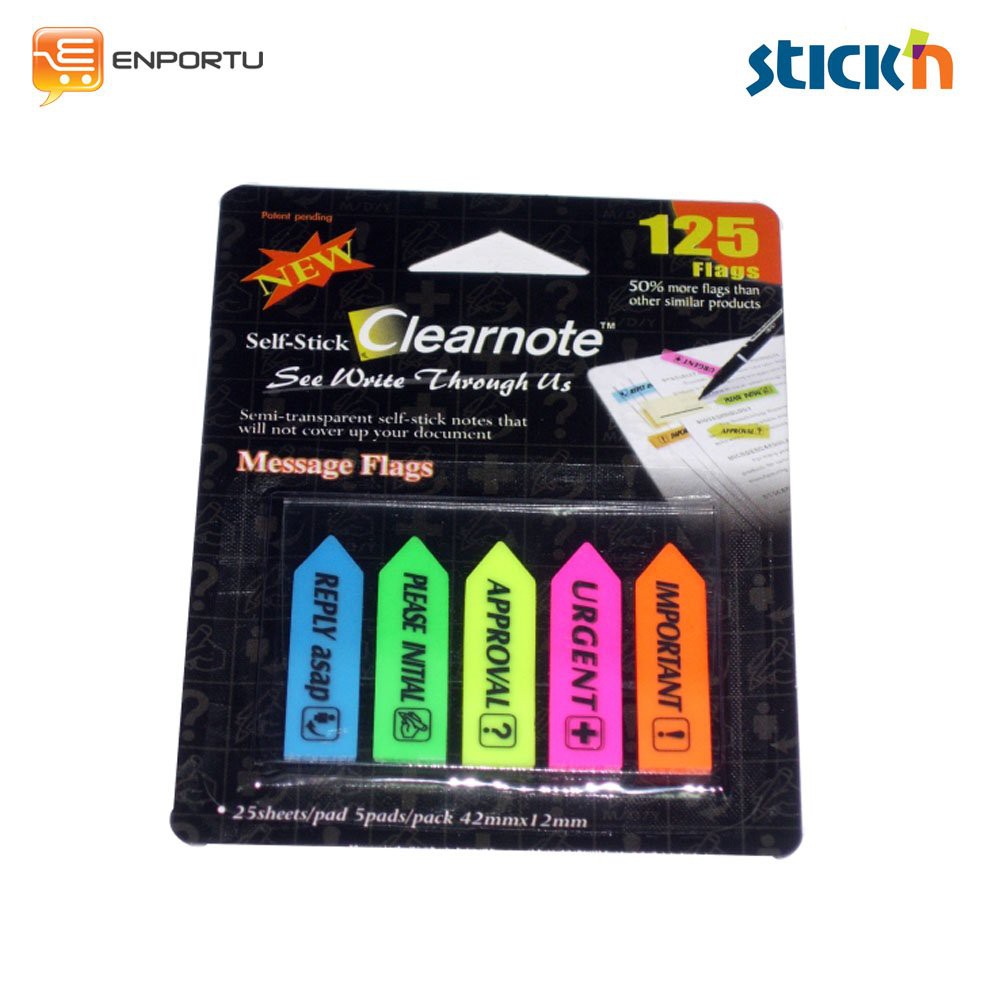 

Cuci Gudang Stickn Clearnote Assorted Sign 21193 - Memo Sticky Note Bookmark Murah