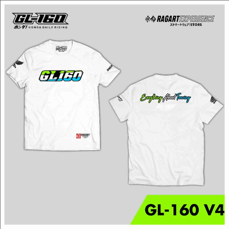 KAOS GL 160 V4 PENDEK PUTIH / KAOS MEGAPRO / KAOS HEREX