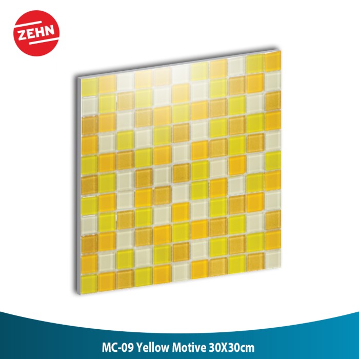 ZEHN GLASS MOSAIC MC-09 YELLOW MOTIVE 30X30CM