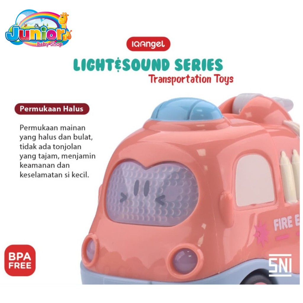 IQ Angel Light&amp;Sound Transportation Car Toys (Pastel)