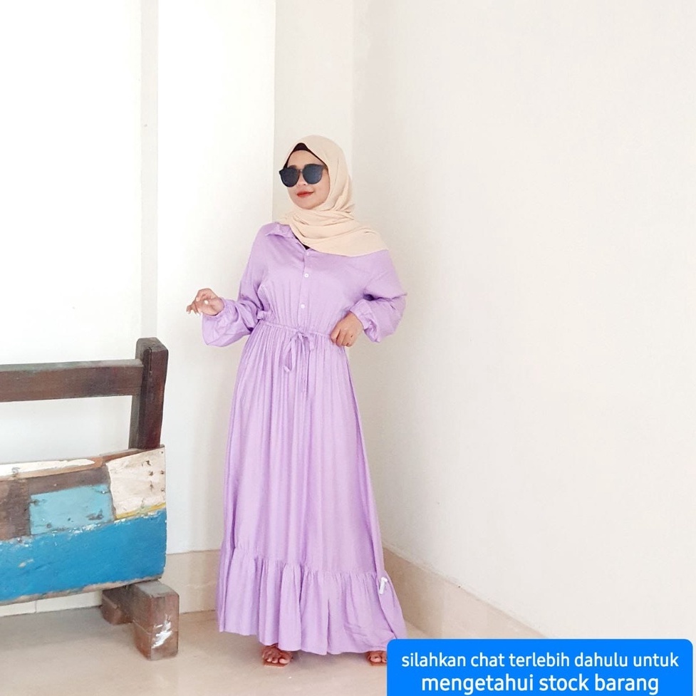 GAMIS ALEXA DRESS MUSLIM LEBARAN FASHION WANITA LONG DRESS PAKAIAN