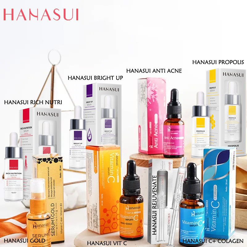 HANASUI Serum Anti Acne Men Bright Active Propolis Rich Nutrition Bright Up Gold Collagen Vitamin C Vitamin C 20ml