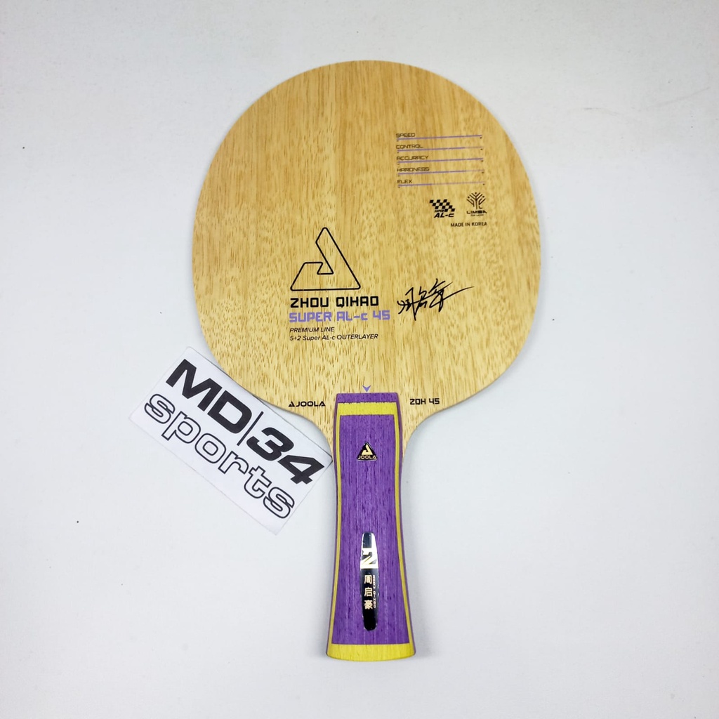 KAYU JOOLA ZHOU QIHAO SUPER AL-C 45 - kayu / blade / bet pingpong