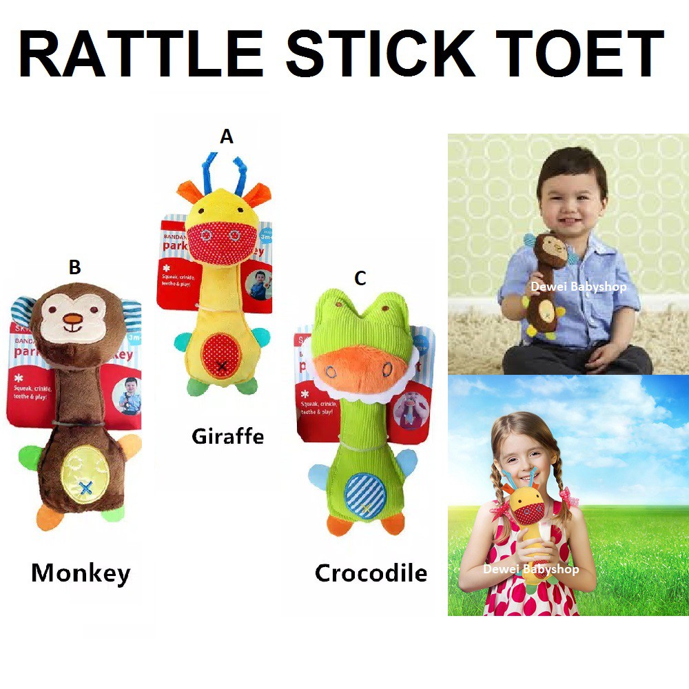 Mainan Boneka Anak Bayi Rattle Stik Toet ( Baby Ratle Stick Doll Toy )