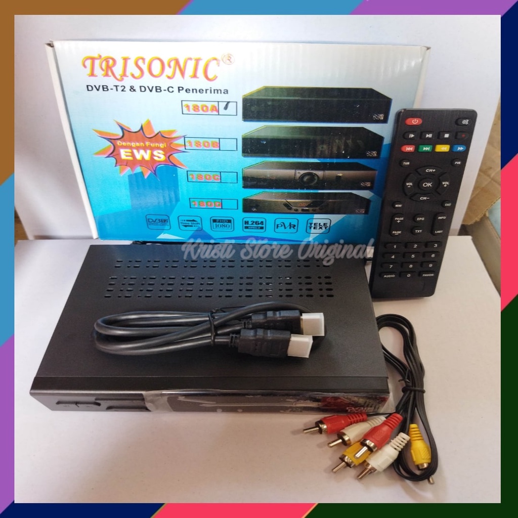 DVB T2 Set Top Box Trisonic Receiver Siaran Digital