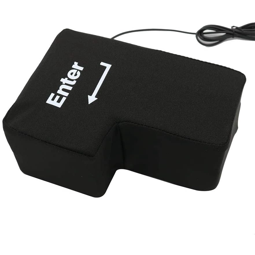 BIG ENTER Oversized Enter Key - Anti Stress Rage Pillow Offices Stress Relief