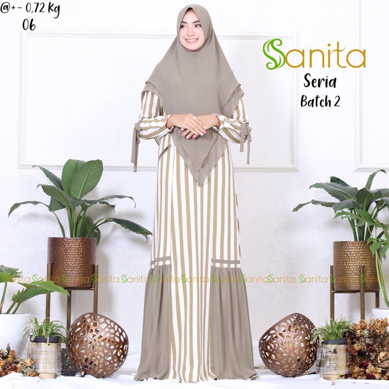 GAMIS SYARI SERIA BATCH 2 ORIGINAL BY SANITA (READY SIAP KIRIM)