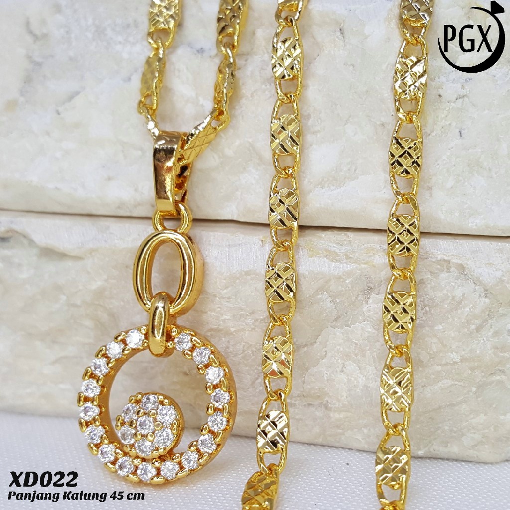 PGX Kalung Wanita Xuping Aksesoris Fashion Perhiasan Lapis Emas Premium - XD022