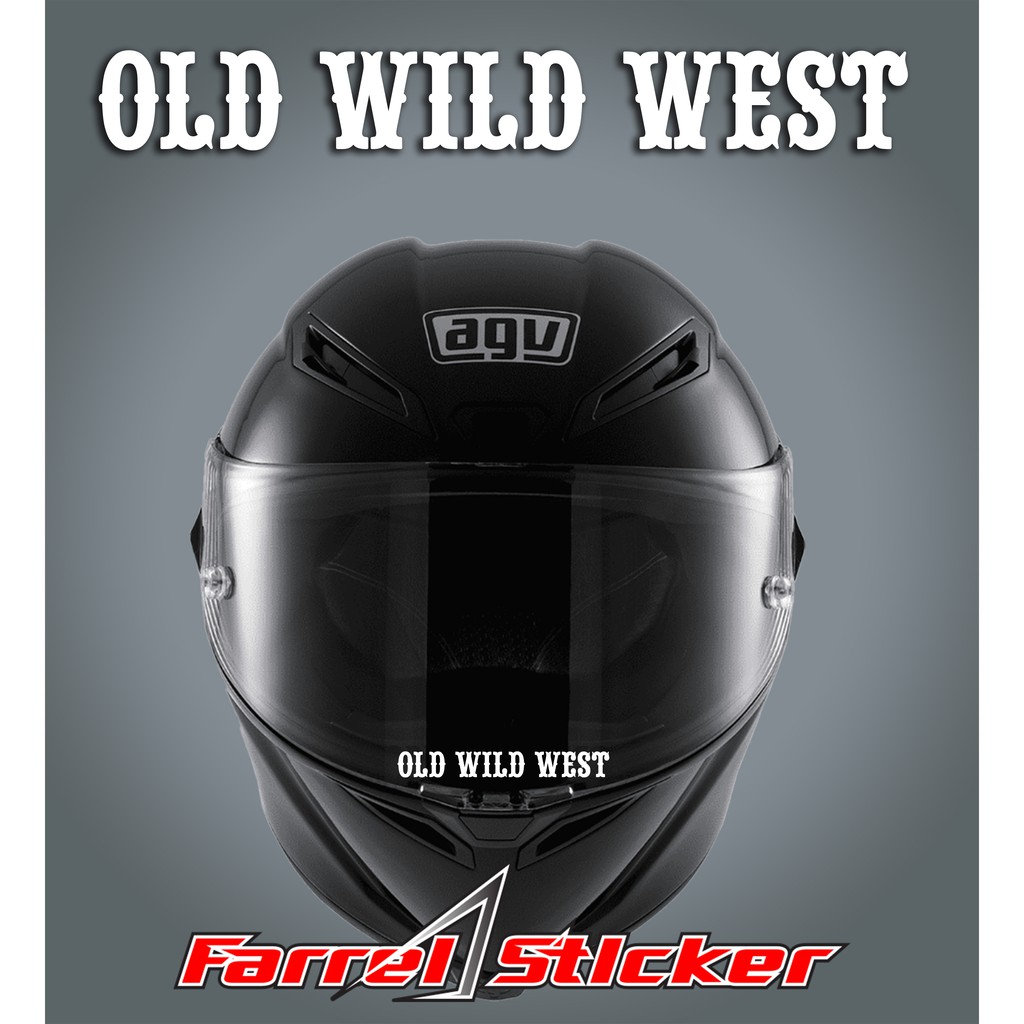 stiker STICKER OLD WILD WEST VISOR HELM