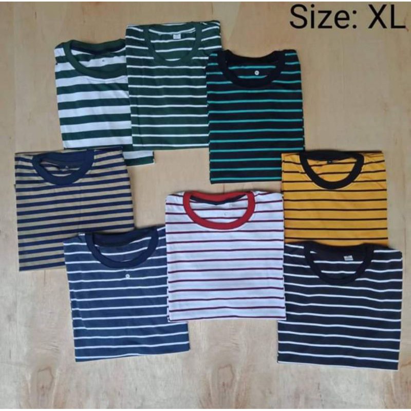 kaos stripe lengan panjang plus rip lengan size xxl