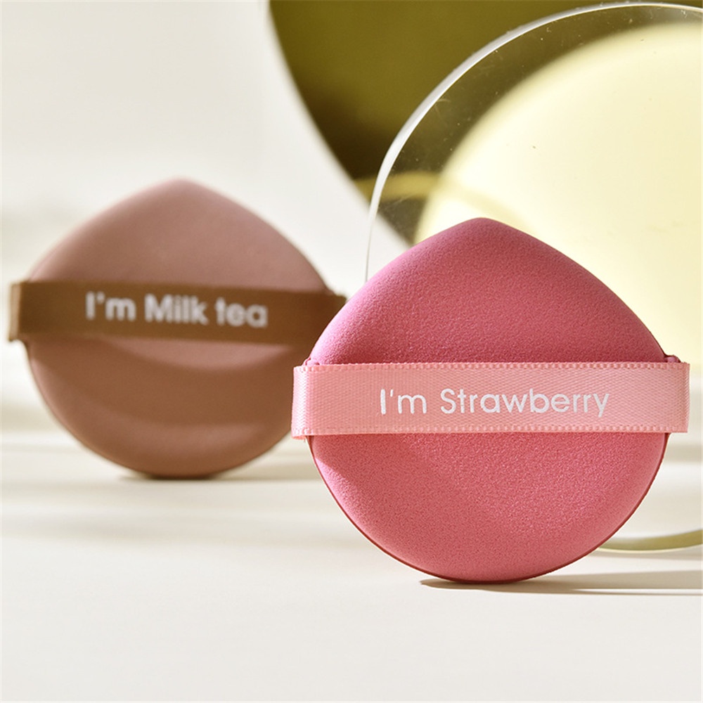 GrosirMart 7pcs Spons Puff Air Cushion BB Cream Foundation Cair Bentuk Bulat Aneka Warna Kecantikan