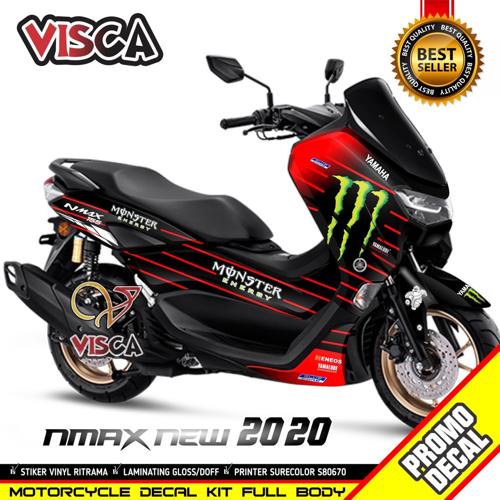 Decal Nmax 2020 Full Body Stiker Nmax 2020 Striping Nmax 2020 Sticker Nmax 2020 Full Blok motif MONS