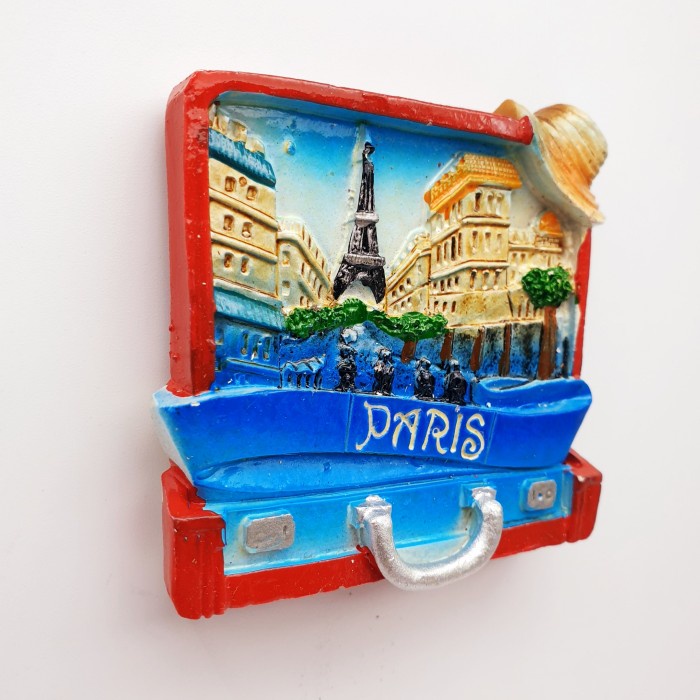 3D Fiber Souvenir Negara magnet Kulkas Tempelan kulkas PARIS koper