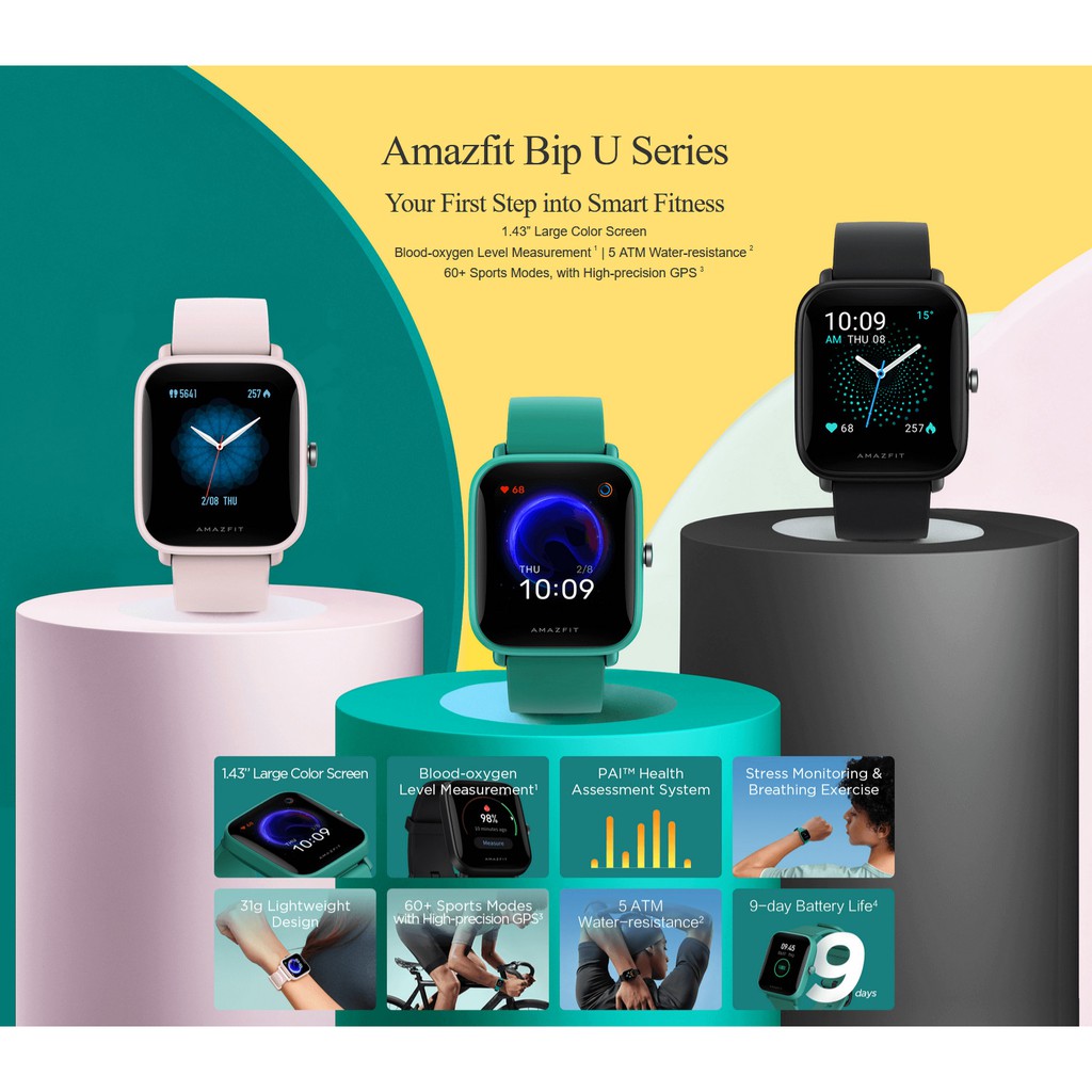 Amazfit Bip U Series Smartwatch - Garansi Resmi