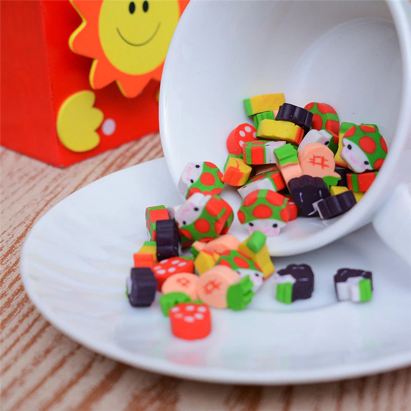 

INDORETAIL | 50 pcs/Lot Kreatif Lucu Buah Pensil Penghapus Novelty Anak Belajar Siswa Alat Tulis