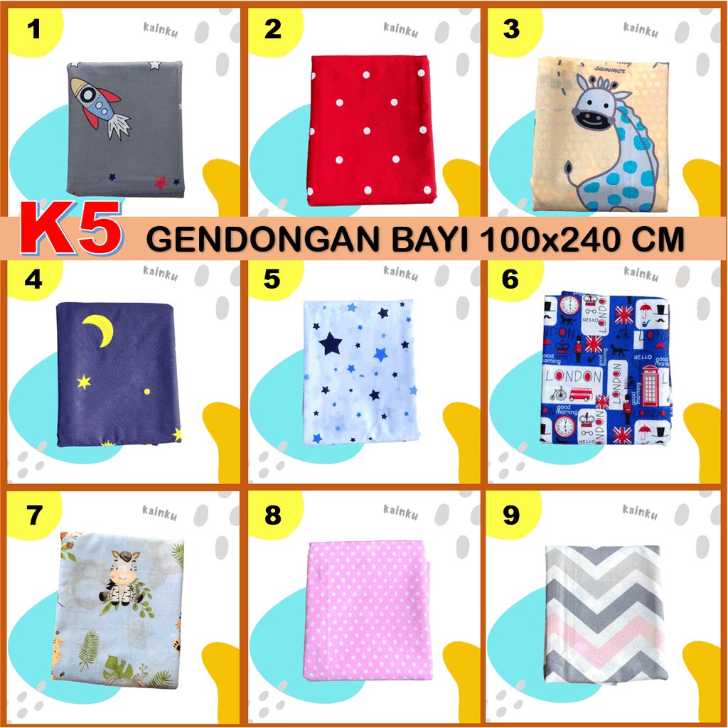 Cukin / gendongan bayi / selendang bayi / SELENDANG BAYI KAIN KATUN/ SELENDANG BAYI MODERN / SELENDA