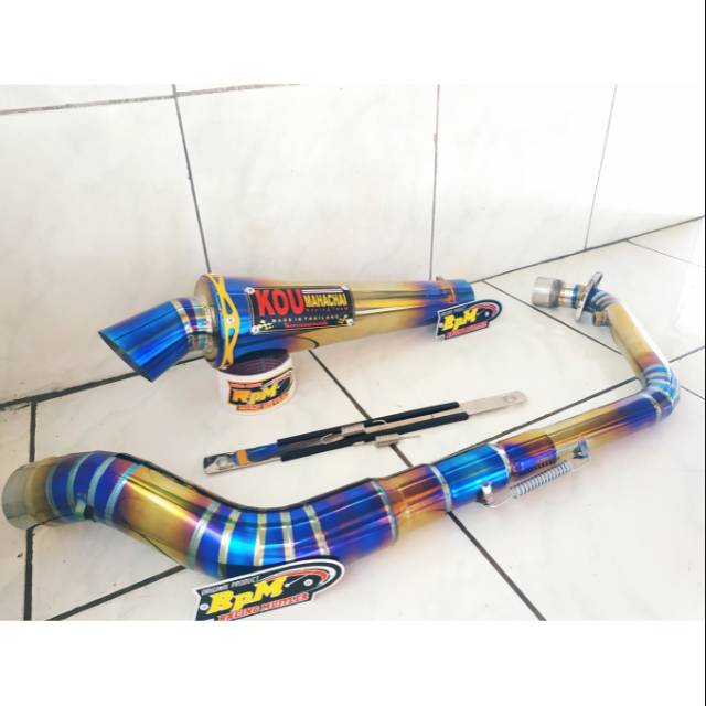 Knalpot KOU bluemoon VIXION - SONIC - CBR150R - SATRIA FU - CB150R