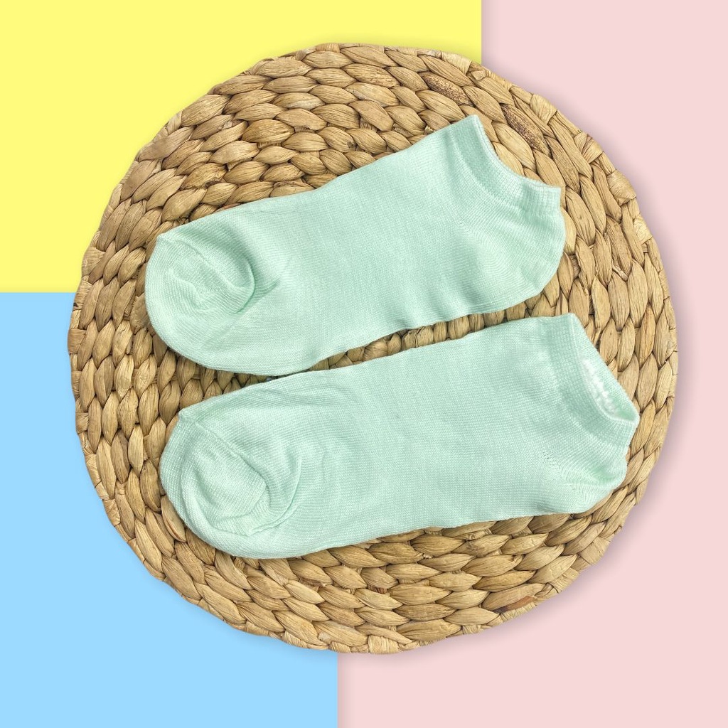 HC Kaos Kaki Wanita Polos Kaos Kaki Pendek Semata Kaki Ankle Bahan Spandex Lembut Cute Short-HC3309 TOSCA