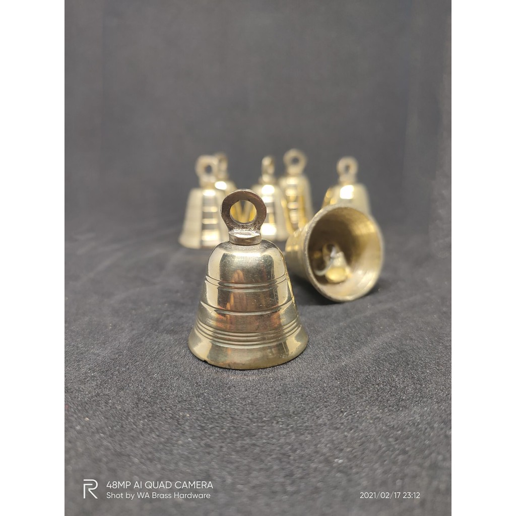  Bel Lonceng  Kuningan Unyil Motif Garis Brass Doorbell 03 