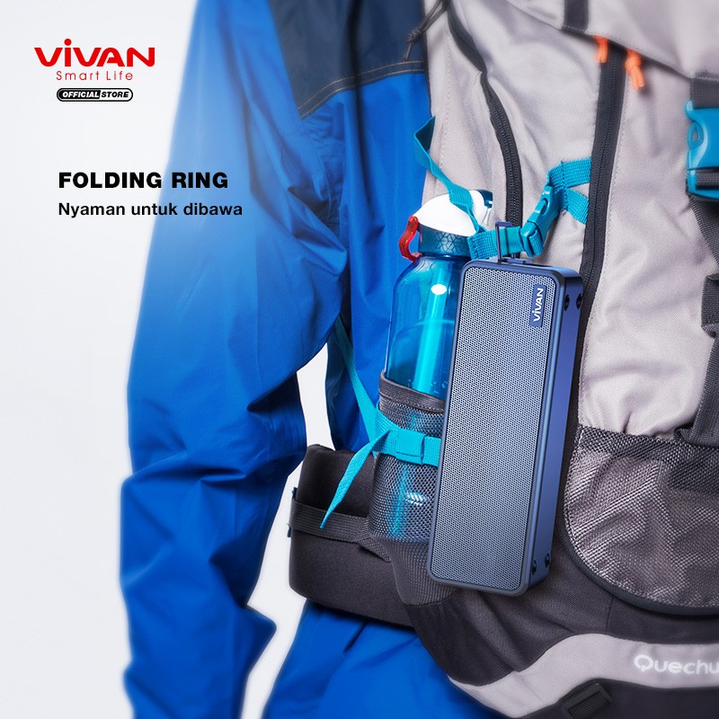 Speaker Bluetooth VIVAN VS20 Wireless Audio Portable Mega Bass Waterproof IPX7 Hi-Fi AUX TWS Bluetooth 5.0 Original Surround Sound 360° - Garansi Resmi 1 Tahun-6