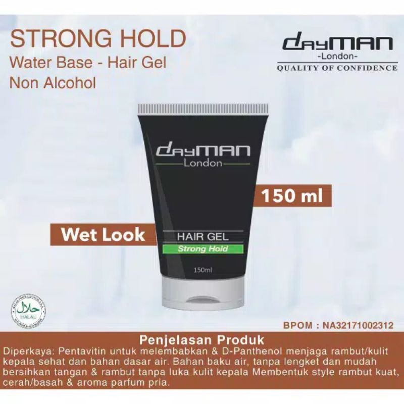 Hair Gel Dayman Strong Hold non Alkohol 150ml