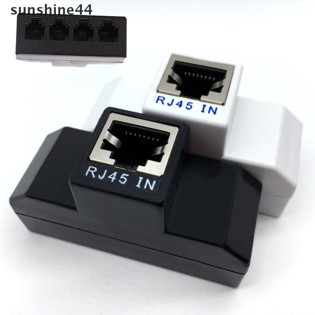 Sunshine Adapter Konektor Splitter Kabel Jaringan RJ45 Ke RJ11 1 Ke 4