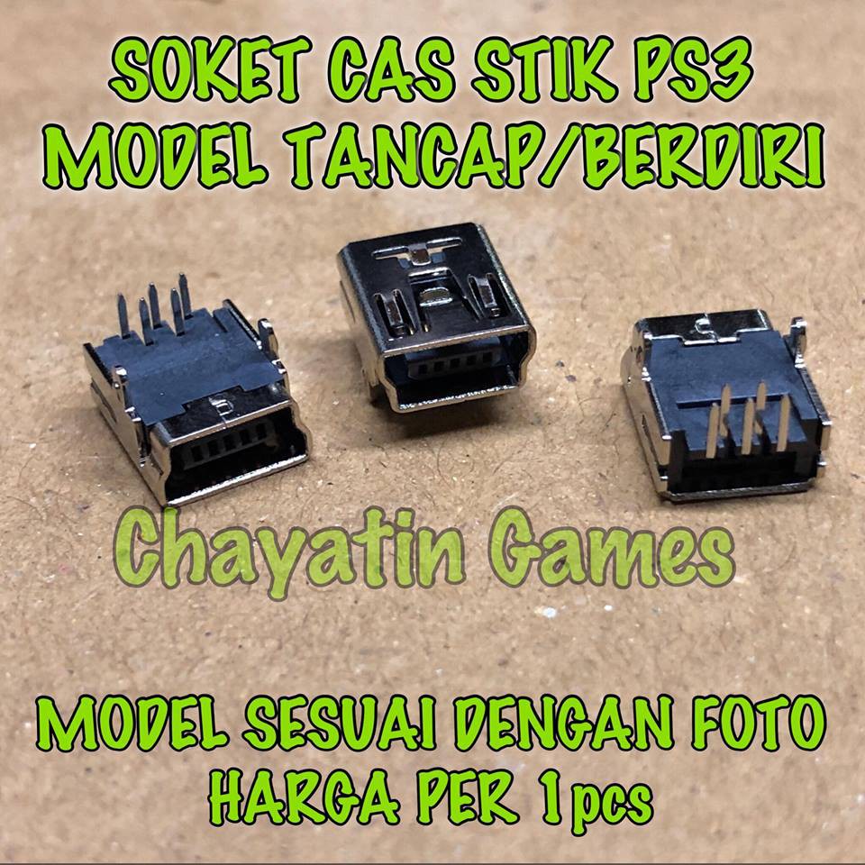 Soket Charger Stik PS3 / Soket Cas Stik PS3 Model Tancep - Tancap