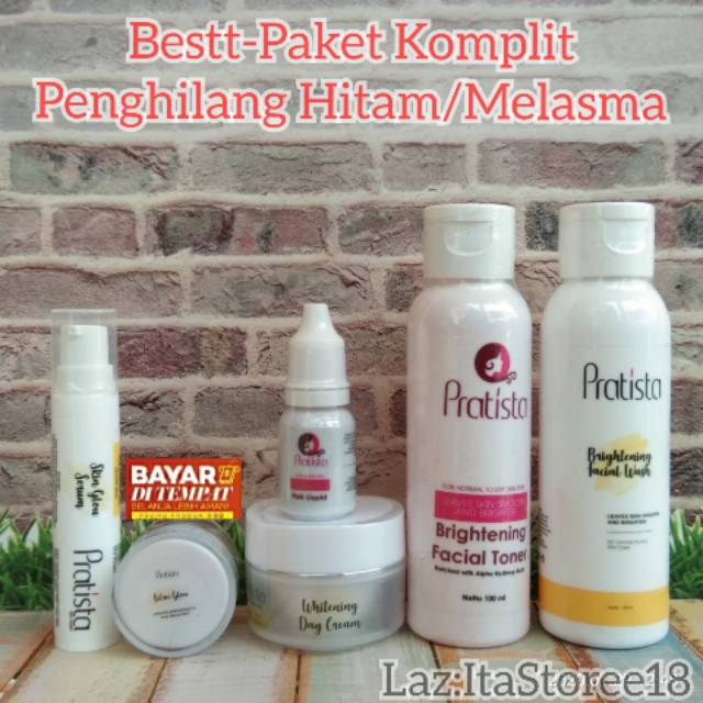 Paket Komplit Penghilang Flek Membandel/Menahun akibat fil kb/Bekas jerawat Pratista Extra Glow