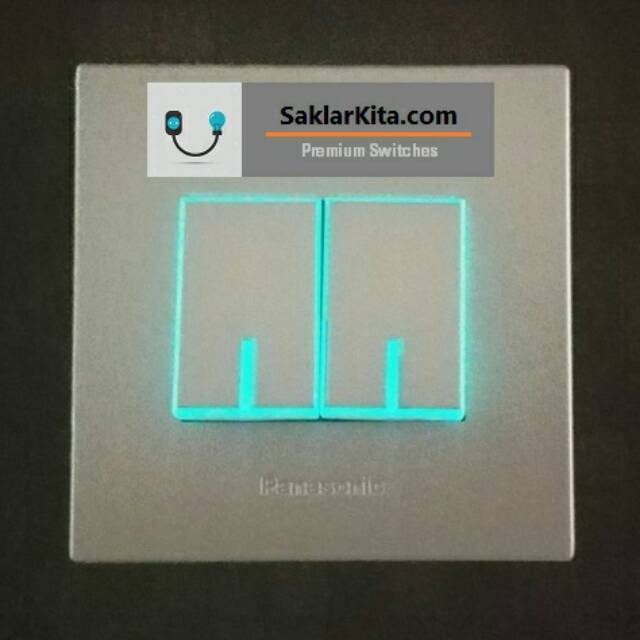 Panasonic Silver Saklar 2 Gang Fluorescence