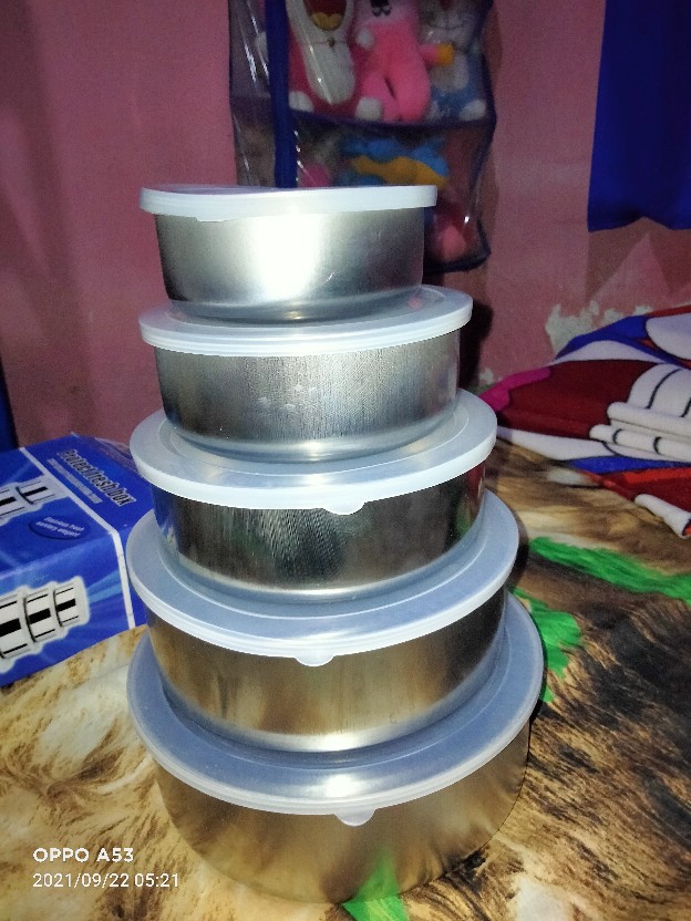 Panci Susun 5 Stenless Beranak Box Biru
