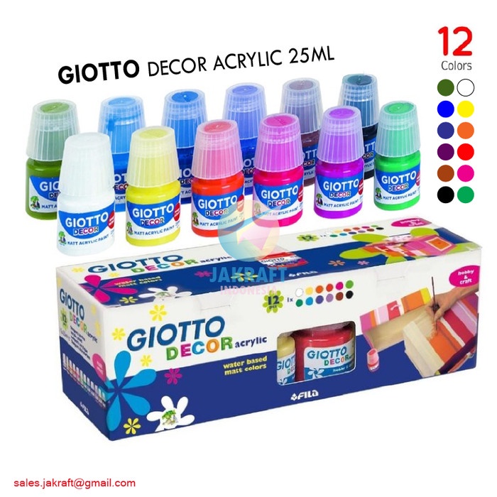 

Produk Terbaru Cat Akrilik Giotto Set 12 Botol Warna Matte @25Ml Decor Acrylic Paint