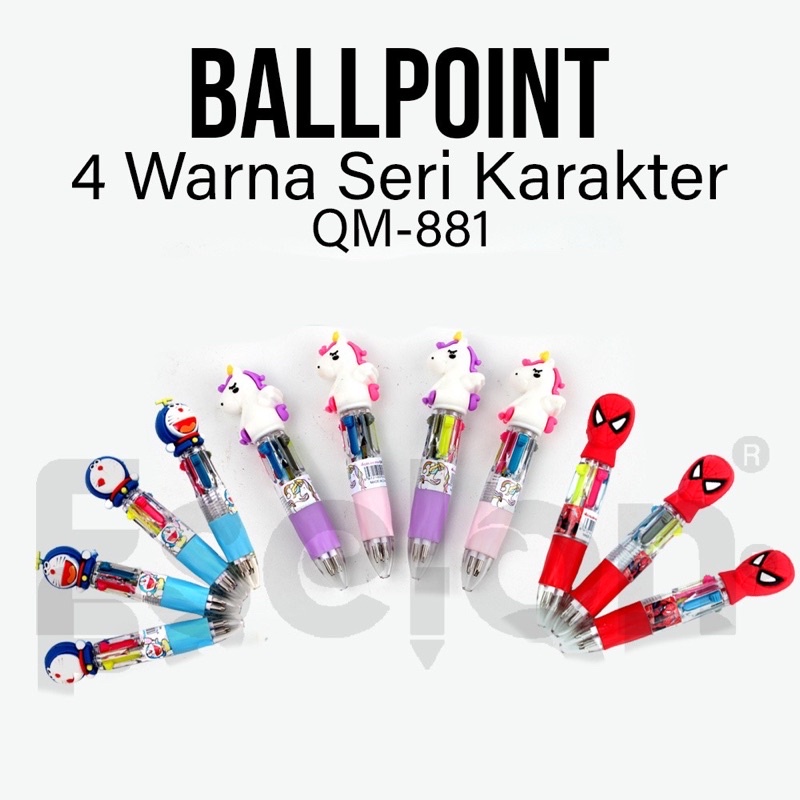 

PULPEN FANCY KARAKTER 4 WARNA MINI | BULPEN CETEK 4WARNA HELLO KITTY DORAEMON SPIDERMAN UNICORN
