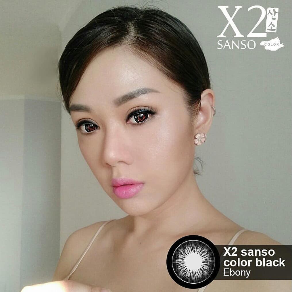 Softlens X2 SANSO BLACK MINUS EBONY MOCHA BROWN ESPRESSO BLACK RADIANCE (3.25 s/d -6.00)/Lensa  Kontak/BS