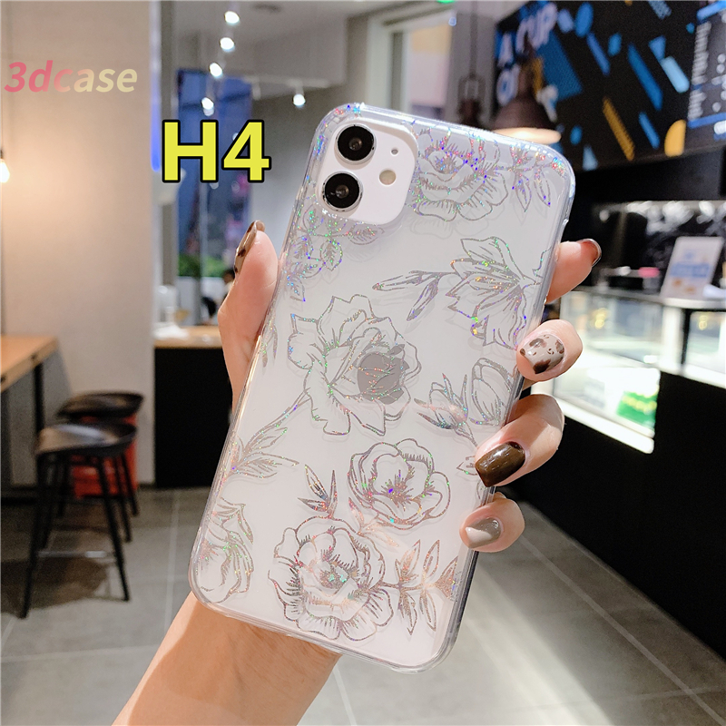 Casing Soft Case Compatible For iPhone 7 Plus 11 X 7 8 Plus XS SE 2020 Floral Bunga Back Cover