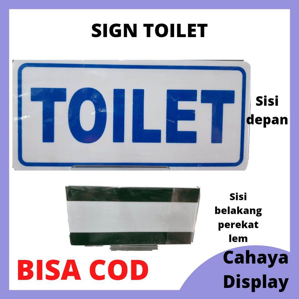 Plat Acrylic TOILET / TOILET SIGN BOARD AKRILIK (Biru) / Papan Toilet Laki - Laki Perempuan