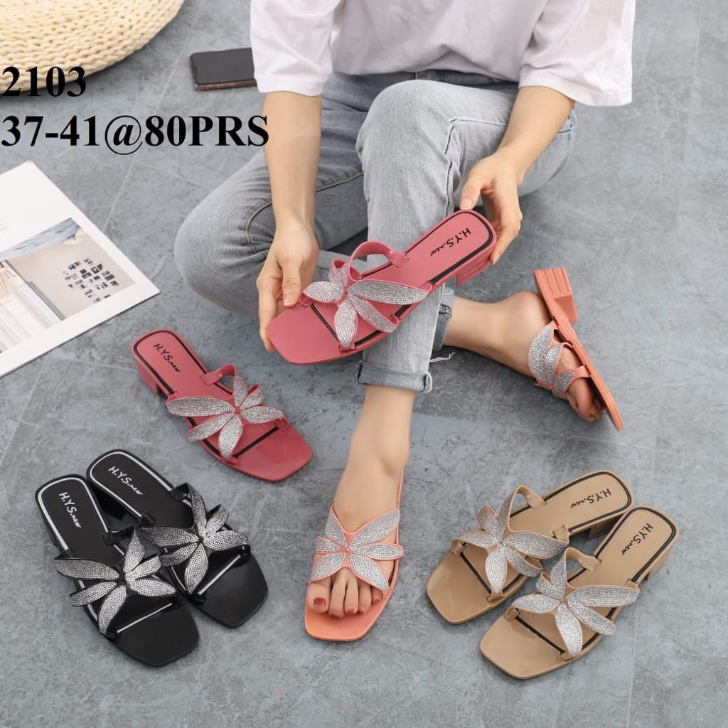 Sandal Teplek Jelly LILY Bunga 2103